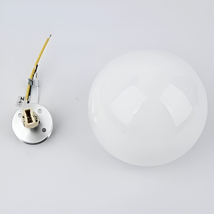 Minimalist Round Glass Wall Sconce LED 1-Light Lasson Living
