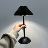 Scandinavian Brass Pleated Fabric Cone Table Light | 1-Light Lasson Living