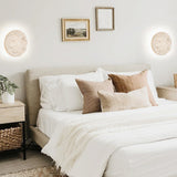 Minimalist Travertine Round Wall Sconce LED 1-light Lasson Living