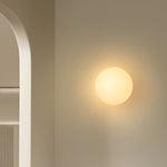Minimalist Round Glass Wall Sconce LED 1-Light Lasson Living