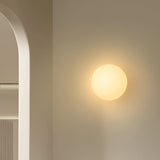Minimalist Round Glass Wall Sconce LED 1-Light Lasson Living