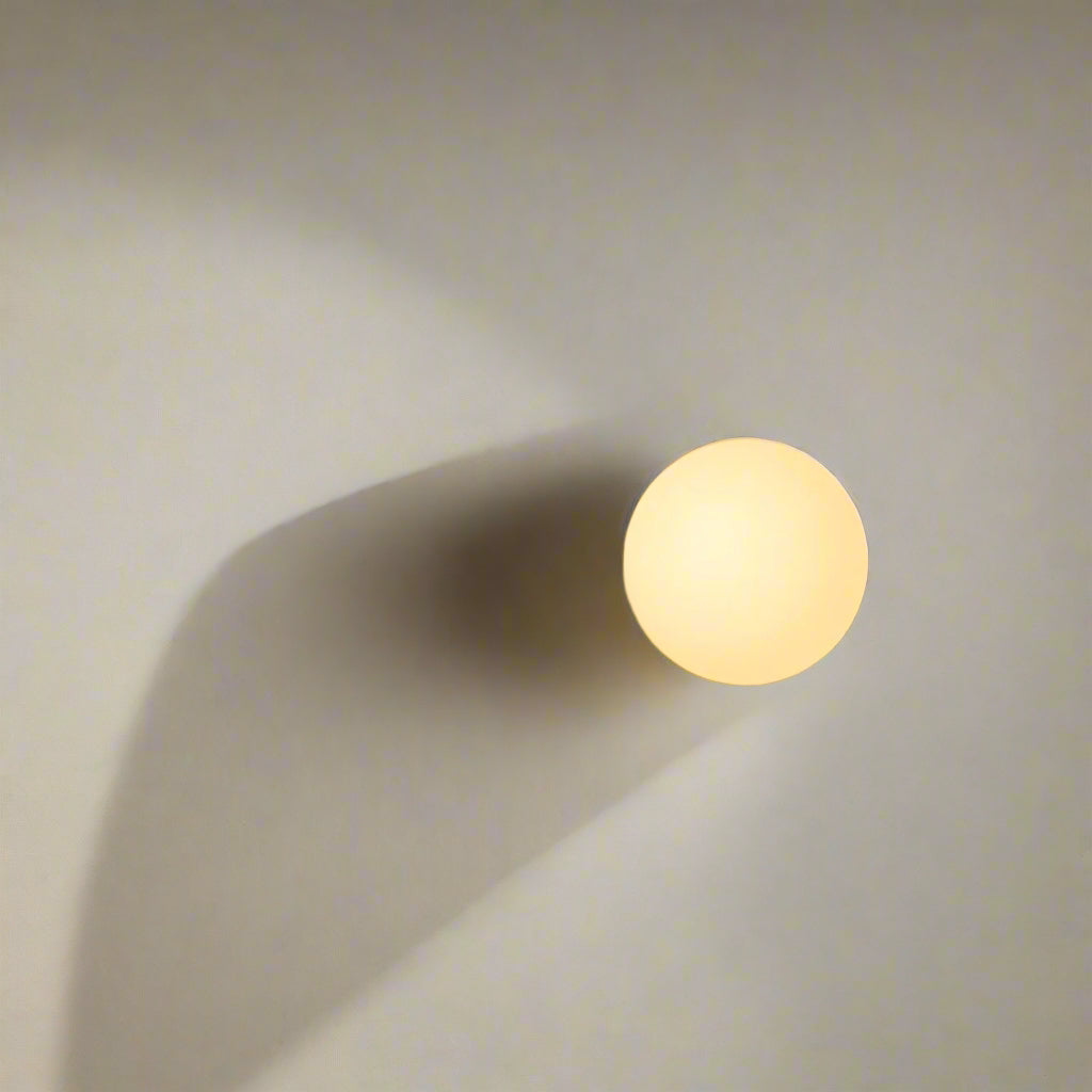 Minimalist Round Glass Wall Sconce LED 1-Light Lasson Living