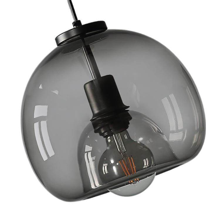 Minimalist Smoked Glass Dome Pendant Light 1-light Lasson Living