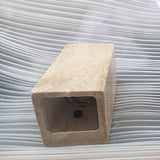 Minimalist Travertine Stone Square Outdoor Wall Light LED 1-Light Lasson Living