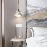 Nordic Cement and Wood Tapered Pendant Light | 1-Light Lasson Living