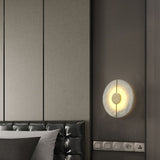Modern Nordic Marble Round Wall Sconce LED 1-Light Lasson Living