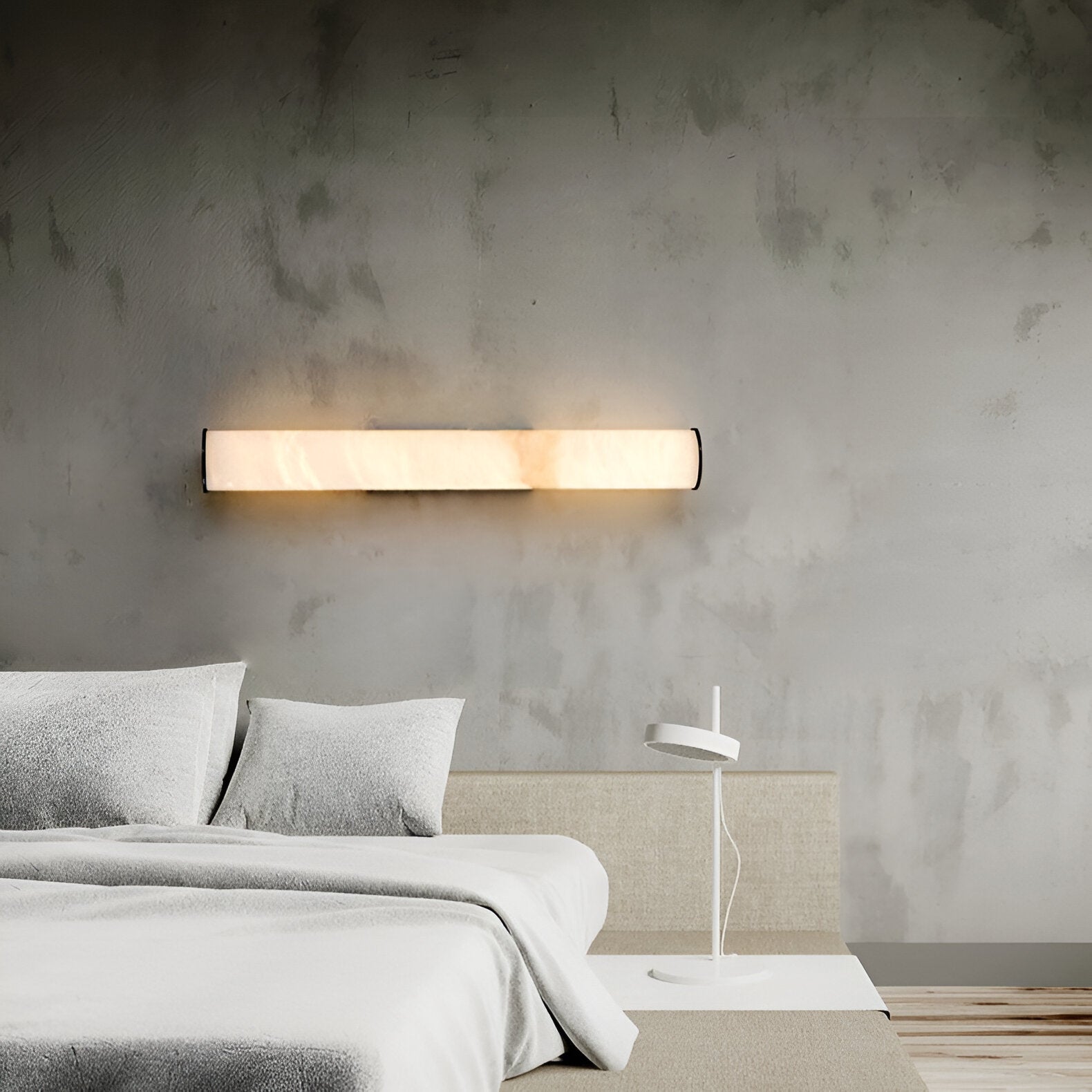Modern Minimalist Spanish Marble Copper Wall Sconce LED 1-Light Lasson Living
