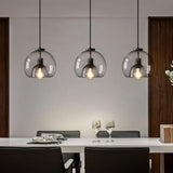 Minimalist Smoked Glass Dome Pendant Light 1-light Lasson Living
