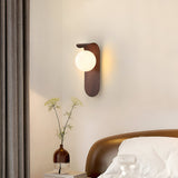 Nordic Wood Globe Wall Sconce LED 1-Light Lasson Living