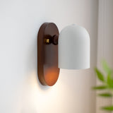 Nordic Zen Walnut Metal Wall Sconce LED 1-Light Lasson Living