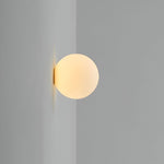 Minimalist Round Glass Wall Sconce LED 1-Light Lasson Living