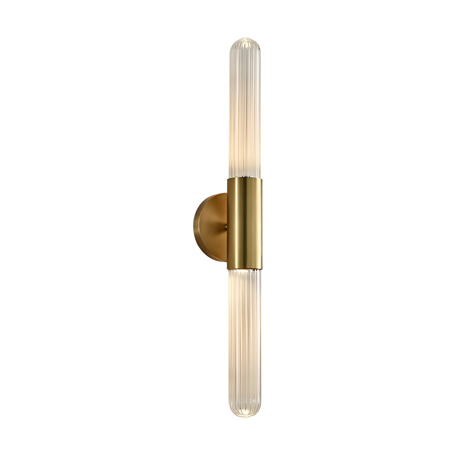 Nordic Water-Ripple Glass Brass Wall Sconce LED 1-Light Lasson Living