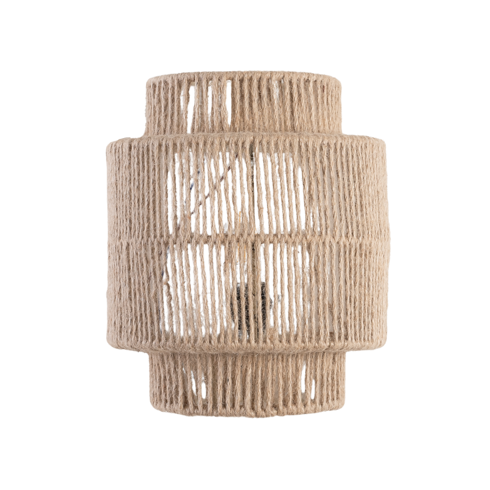 Vintage Bohemian Hand-Woven Rope Wall Sconce LED 1-Light Lasson Living