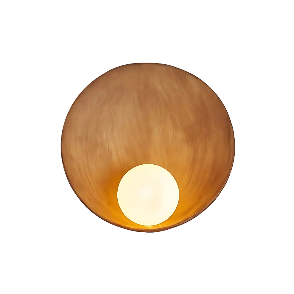Modern Japandi Resin Bowl Wall Sconce G9 1-Light Lasson Living