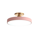 Modern Brass Round LED Ceiling Light 1-Light Lasson Living