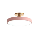 Modern Brass Round LED Ceiling Light 1-Light Lasson Living