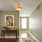 Nordic Wooden Dome Glass LED Semi-Flush Mount Ceiling Light 1-Light Lasson Living