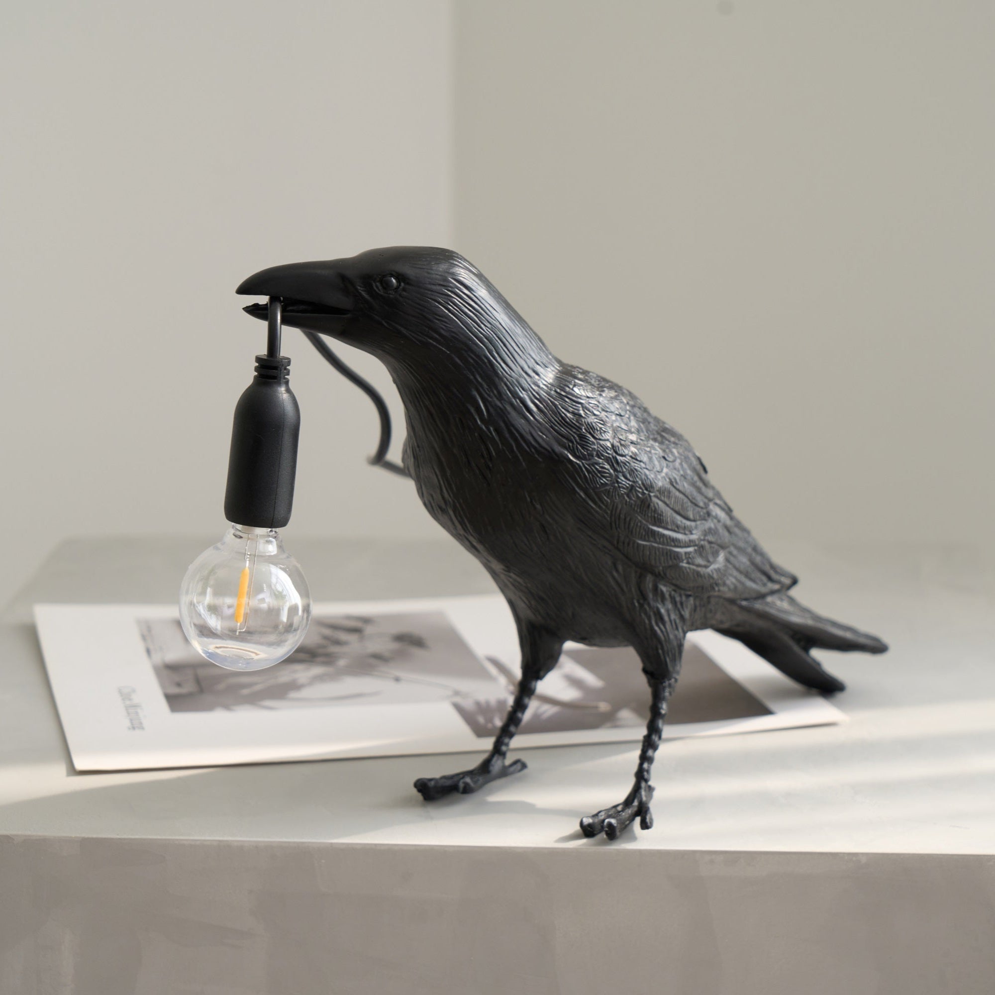 Creative Raven Resin LED Plug-In Table Lamp 1-Light Lasson Living