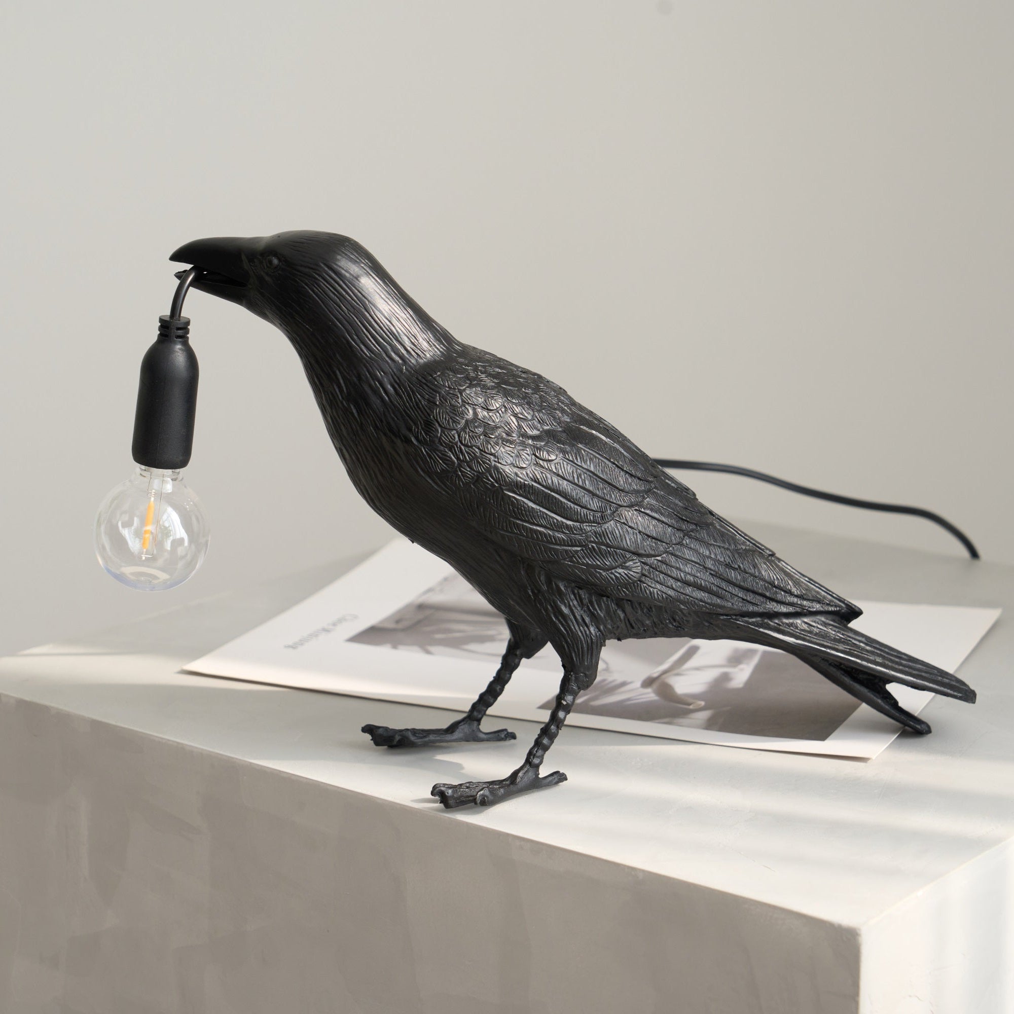 Creative Raven Resin LED Plug-In Table Lamp 1-Light Lasson Living