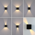 Modern Cube Outdoor Wall Light LED 1-Light Lasson Living