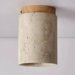 Elegant Travertine Cylinder LED Ceiling Spotlight 1-Light Lasson Living