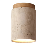 Elegant Travertine Cylinder LED Ceiling Spotlight 1-Light Lasson Living