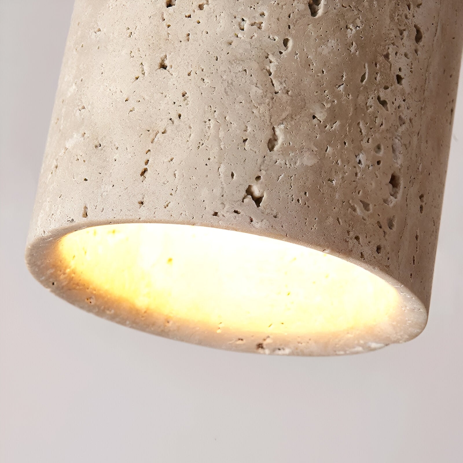 Elegant Travertine Cylinder LED Ceiling Spotlight 1-Light Lasson Living