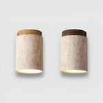 Elegant Travertine Cylinder LED Ceiling Spotlight 1-Light Lasson Living