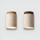 Elegant Travertine Cylinder LED Ceiling Spotlight 1-Light Lasson Living