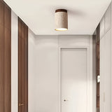 Elegant Travertine Cylinder LED Ceiling Spotlight 1-Light Lasson Living