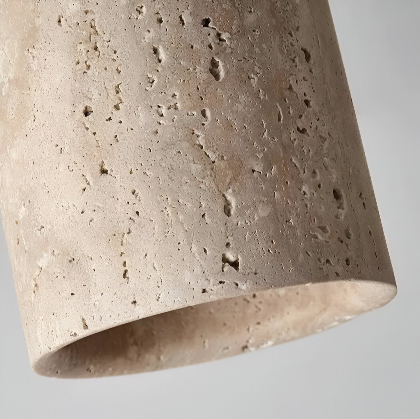 Elegant Travertine Cylinder LED Ceiling Spotlight 1-Light Lasson Living