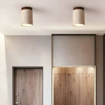 Elegant Travertine Cylinder LED Ceiling Spotlight 1-Light Lasson Living