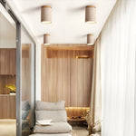 Elegant Travertine Cylinder LED Ceiling Spotlight 1-Light Lasson Living