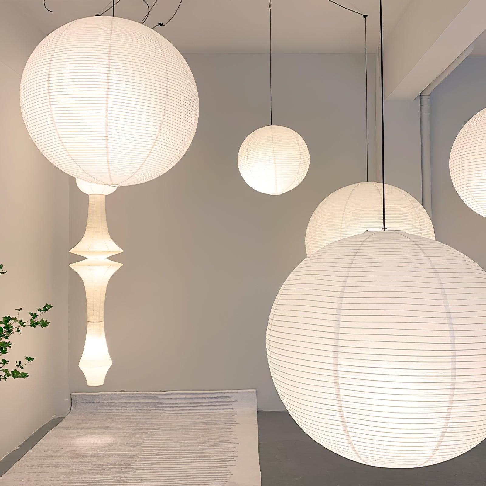 Japanese Washi Paper Globe Pendant Light 1-Light Lasson Living