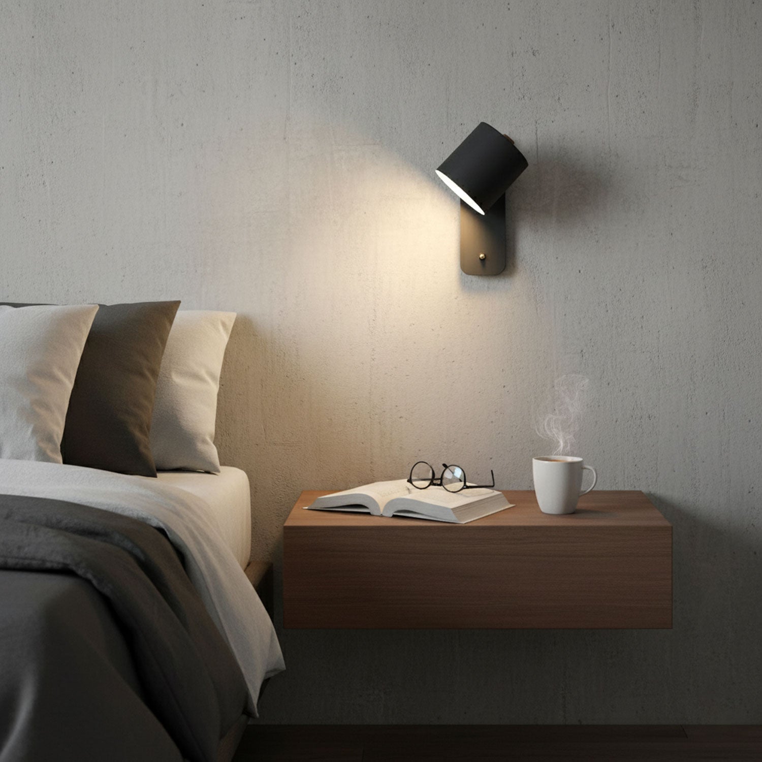 Modern Minimalist Rotatable Cylinder LED Wall Sconce 1-Light Lasson Living