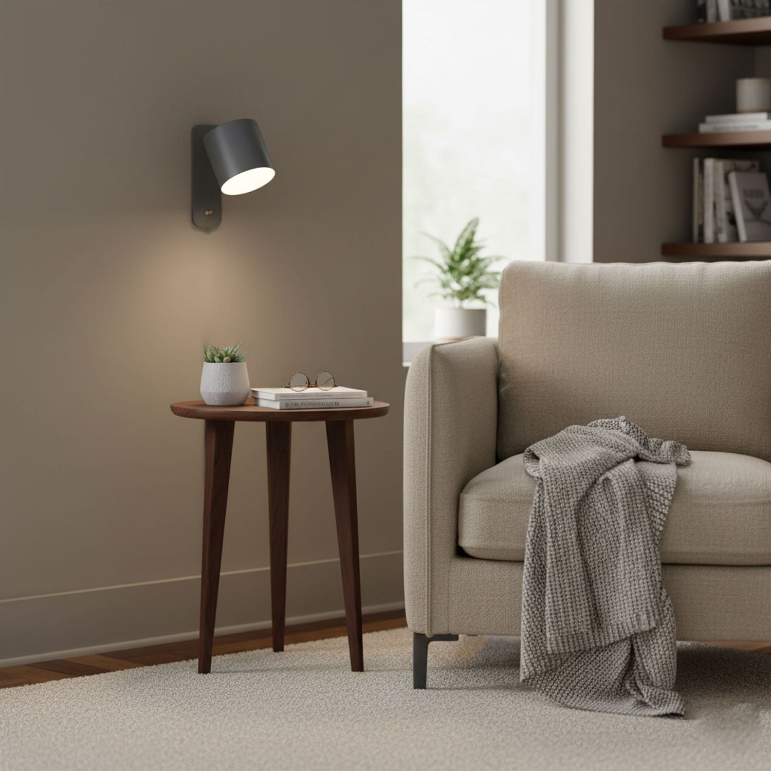 Modern Minimalist Rotatable Cylinder LED Wall Sconce 1-Light Lasson Living