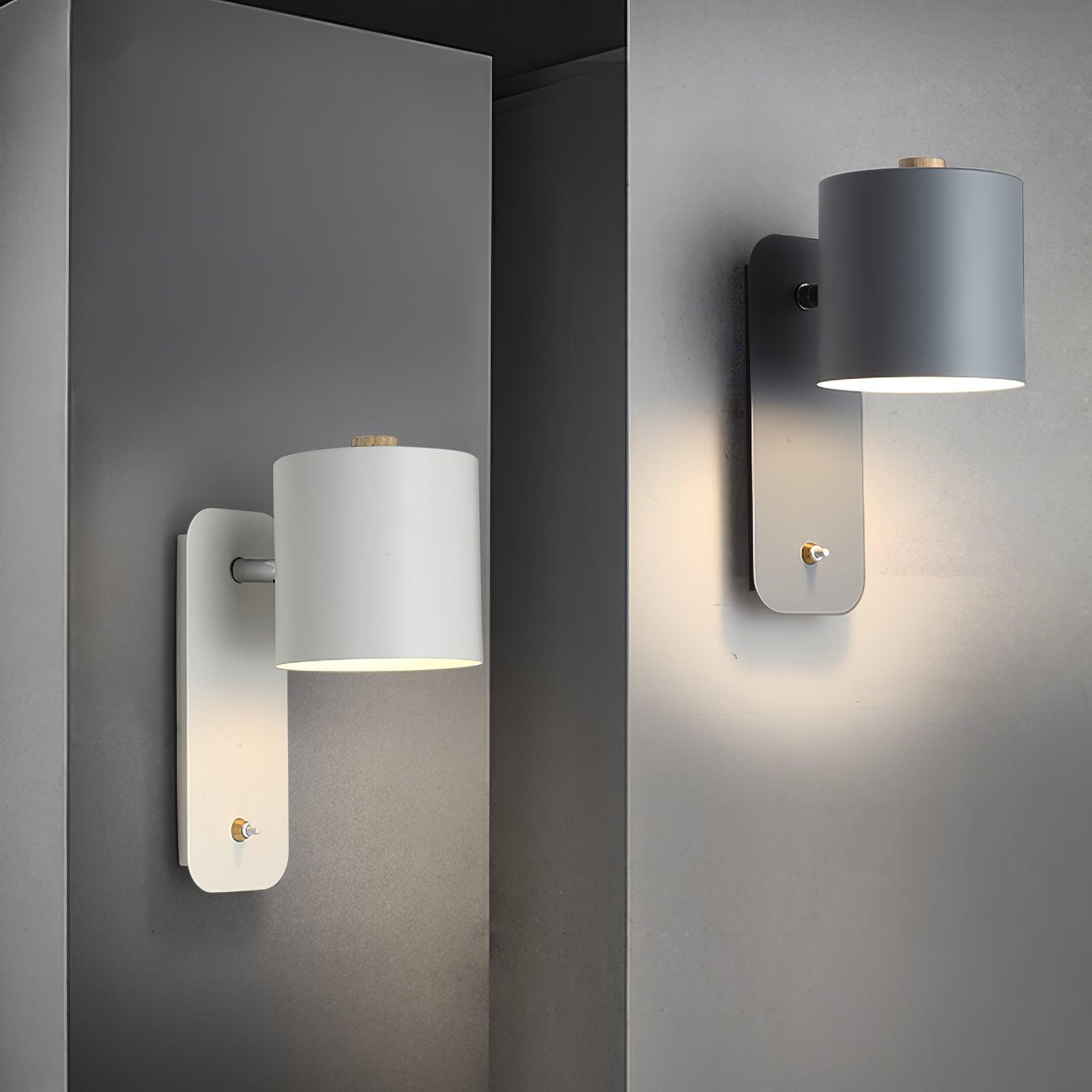 Modern Minimalist Rotatable Cylinder LED Wall Sconce 1-Light Lasson Living