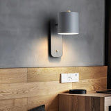 Modern Minimalist Rotatable Cylinder LED Wall Sconce 1-Light Lasson Living