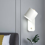 Modern Minimalist Rotatable Cylinder LED Wall Sconce 1-Light Lasson Living