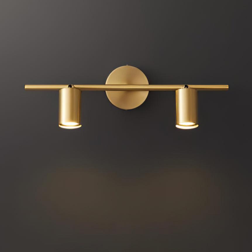 Modern Brass Double Cylinder Adjustable Wall Spotlight Lasson Living