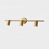 Modern Brass Double Cylinder Adjustable Wall Spotlight Lasson Living