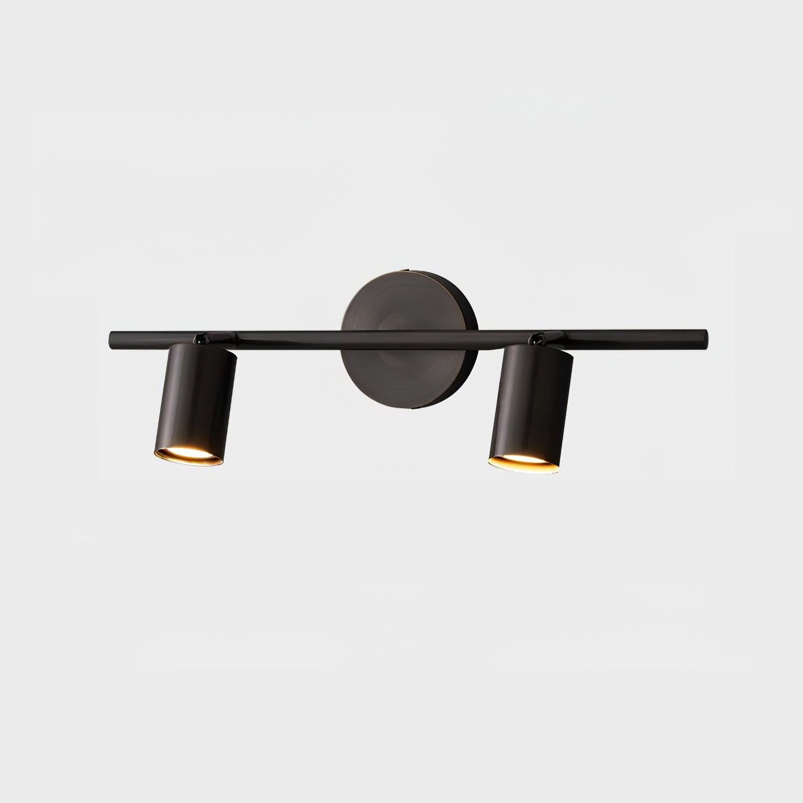 Modern Brass Double Cylinder Adjustable Wall Spotlight Lasson Living