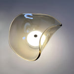 Nordic Curved Glass Japandi LED Wall Sconce 1-Light Lasson Living