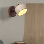 Minimalist Travertine Wood Cylinder Wall Sconce LED 1-light Lasson Living