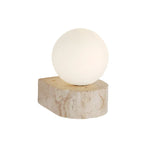 Modern Travertine Globe Wall Sconce LED 1-Light Lasson Living