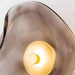 Nordic Curved Glass Japandi LED Wall Sconce 1-Light Lasson Living