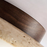 Nordic Minimalist Travertine Round LED Ceiling Light 1-Light Lasson Living