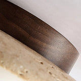 Nordic Minimalist Travertine Round LED Ceiling Light 1-Light Lasson Living