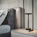 Modern Brass Cone LED Rechargeable Table Lamp 1-Light Lasson Living