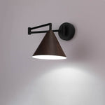 Nordic Wood Cone 1-Light Swing Arm Wall Sconce Lasson Living